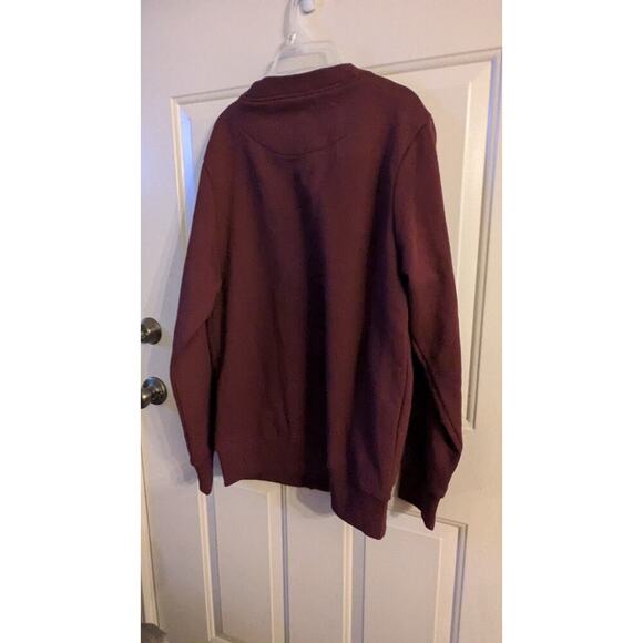 Beyond Closet Campaign Burgundy & Navy Blue Button Closure Cardigan, Pockets, LG - Picture 5 of 10